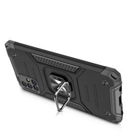 
Šarvuotas hibridinis dėklas Samsung Galaxy M31s + Ring Armor magnetinis laikiklis, sidabrinis

