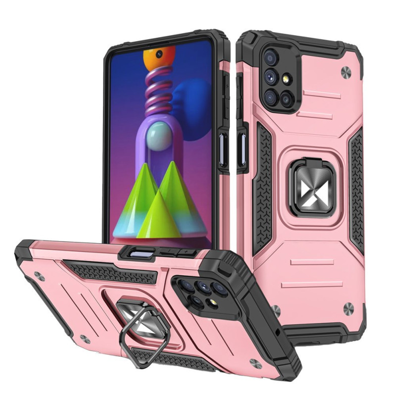 
Šarvuotas hibridinis dėklas Samsung Galaxy M51 + Ring Armor magnetiniam laikikliui, rožinis
