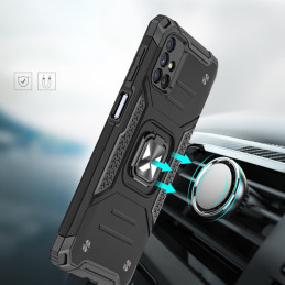 
Šarvuotas hibridinis dėklas Samsung Galaxy M51 + Ring Armor magnetiniam laikikliui, rožinis
