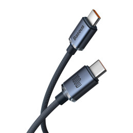 Laido laidas greitam įkrovimui ir duomenų perdavimui USB-C USB-C 100W 1,2m juodas