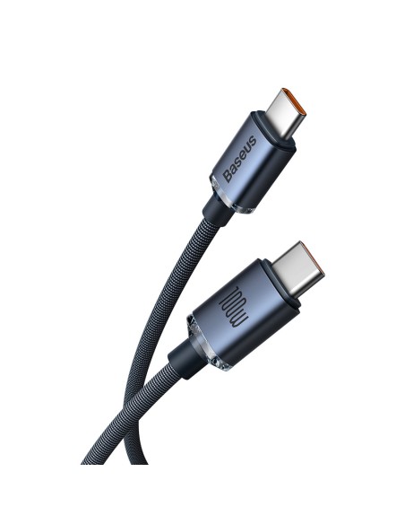 Laido laidas greitam įkrovimui ir duomenų perdavimui USB-C USB-C 100W 1,2m juodas Laido laidas greitam įkrovimui ir duomenų perdavimui USB-C USB-C 100W 1,2m juodas
