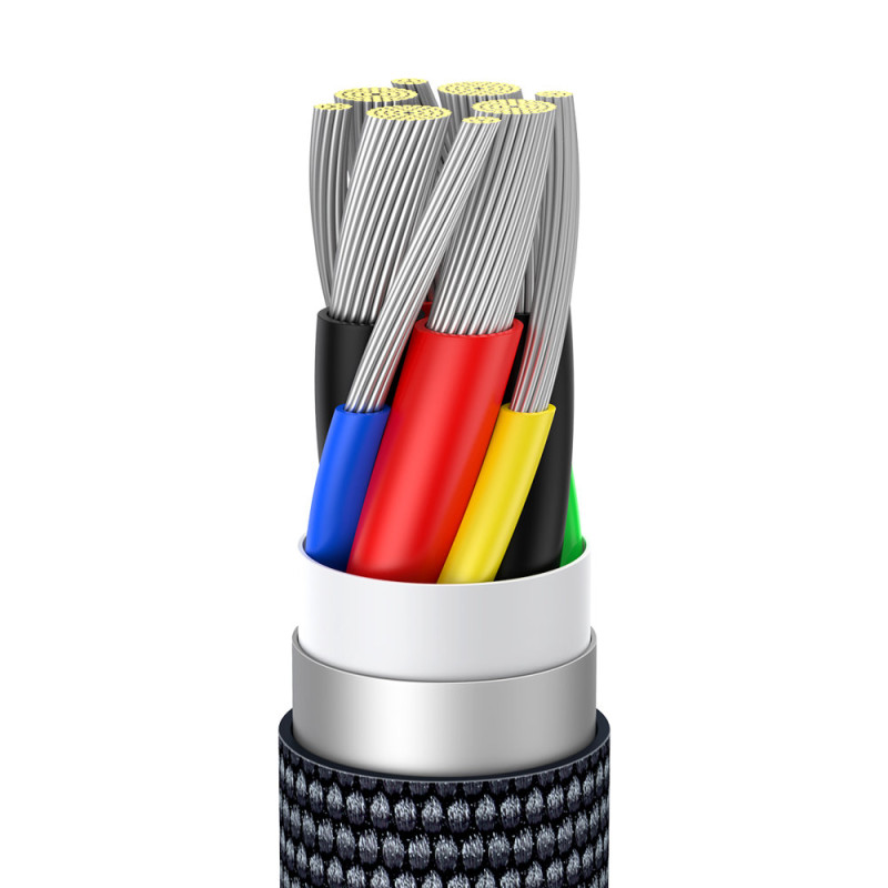 Laido laidas greitam įkrovimui ir duomenų perdavimui USB-C USB-C 100W 1,2m juodas