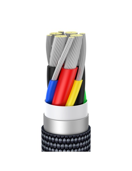 Laido laidas greitam įkrovimui ir duomenų perdavimui USB-C USB-C 100W 1,2m juodas Laido laidas greitam įkrovimui ir duomenų perdavimui USB-C USB-C 100W 1,2m juodas