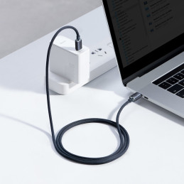Laido laidas greitam įkrovimui ir duomenų perdavimui USB-C USB-C 100W 1,2m juodas