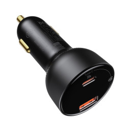 
Greitas, galingas USB/ USB-C automobilinis įkroviklis PPS QC PD 100W, juodas
