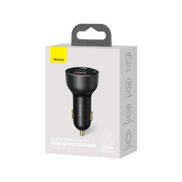 
Greitas, galingas USB/ USB-C automobilinis įkroviklis PPS QC PD 100W, juodas
