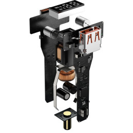 
Greitas, galingas USB/ USB-C automobilinis įkroviklis PPS QC PD 100W, juodas
