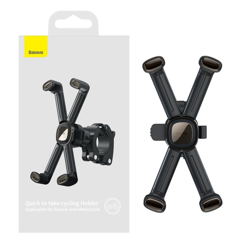 
Dviračio telefono laikiklis dviračiui, motoroleriui, motociklui, vairas, juodas
