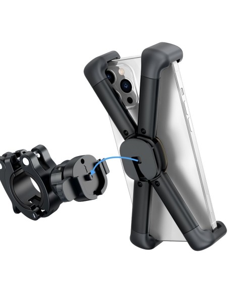 
Dviračio telefono laikiklis dviračiui, motoroleriui, motociklui, vairas, juodas
