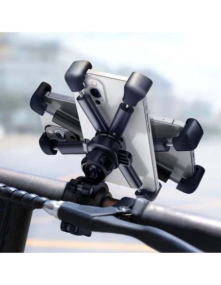 
Dviračio telefono laikiklis dviračiui, motoroleriui, motociklui, vairas, juodas
