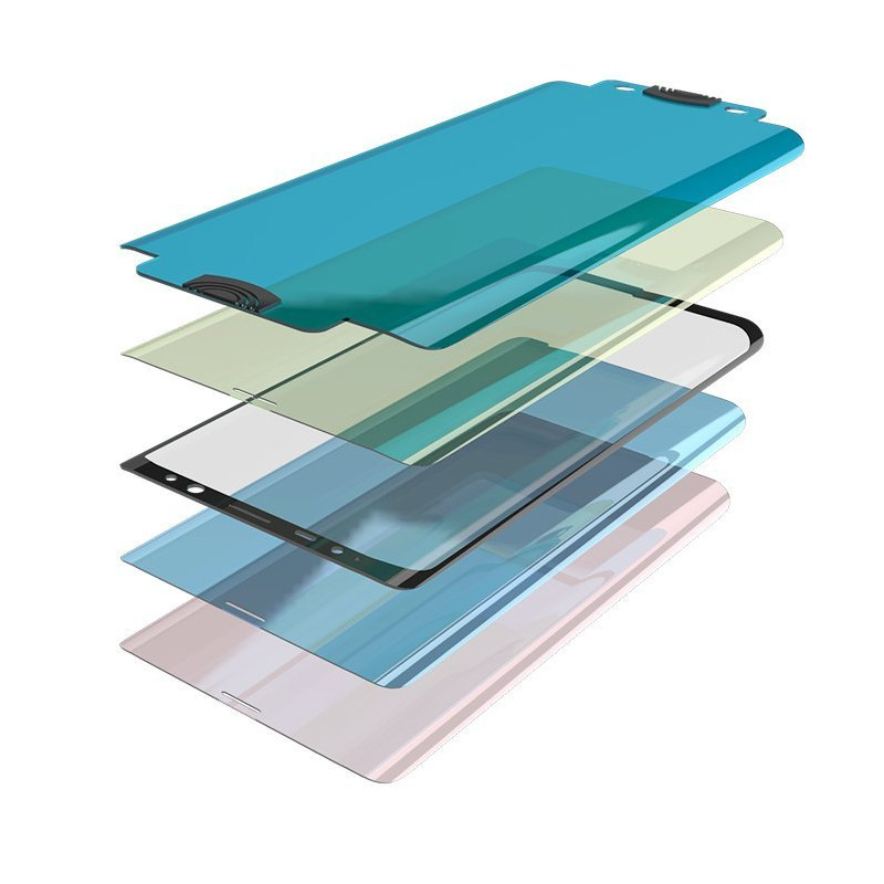 Stiklo folija grūdintas stiklas ekranui su rėmeliu Samsung Galaxy S21+ 5G 3D Edge Nano Flexi Glass juodas