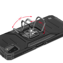 
Šarvuotas dėklo dangtelis + magnetinis laikiklis Samsung Galaxy A22 4G Ring Armor raudonas

