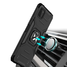 
Šarvuotas dėklo dangtelis + magnetinis laikiklis Samsung Galaxy A22 4G Ring Armor raudonas
