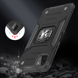 
Šarvuotas dėklo dangtelis + magnetinis laikiklis Samsung Galaxy A22 4G Ring Armor raudonas
