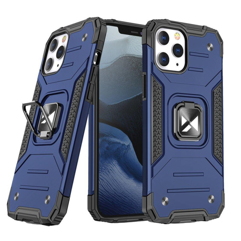
Šarvuotas dėklas su dangteliu + magnetinis laikiklis iPhone 13 mini Ring Armor, mėlynas
