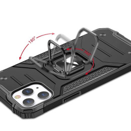 
Šarvuotas dėklas su dangteliu + magnetinis laikiklis iPhone 13 mini Ring Armor, mėlynas
