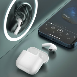 
TWS belaidės Bluetooth ausinės, baltos
