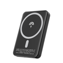 
5000 mAh magnetinis maitinimo blokas su MagSafe indukciniu įkrovikliu, juodas
