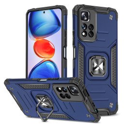 
Šarvuotas korpuso dangtelis + magnetinis laikiklis Xiaomi Redmi Note 11 Pro+ 5G Ring Armor mėlynas
