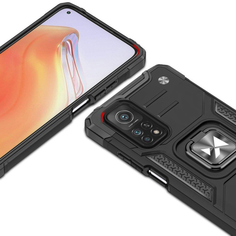 Šarvuotas korpuso dangtelis + magnetinis laikiklis Mi Poco M4 Pro 5G / Redmi Note 11 5G Ring Armor juodas