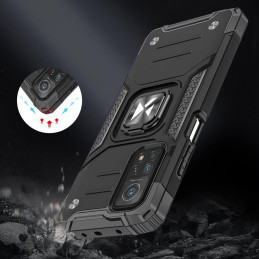 
Šarvuotas korpuso dangtelis + magnetinis laikiklis Mi Poco M4 Pro 5G / Redmi Note 11 5G Ring Armor juodas

