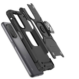 
Šarvuotas korpuso dangtelis + magnetinis laikiklis Samsung Galaxy A03s Ring Armor mėlynas

