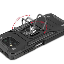 
Šarvuotas korpuso dangtelis + magnetinis laikiklis Samsung Galaxy A03s Ring Armor mėlynas
