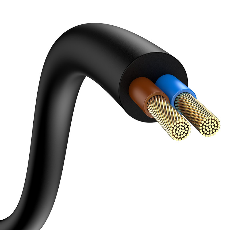 GaN3 Pro greitas įkroviklis 2x USB-C / 2x USB 65W PD QC + USB-C laidas 1m juodas