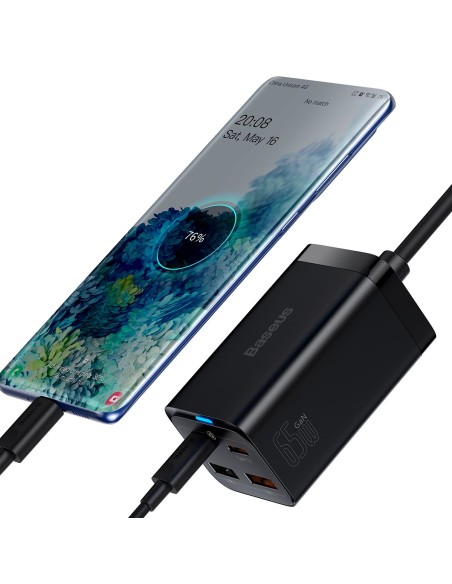 GaN3 Pro greitas įkroviklis 2x USB-C / 2x USB 65W PD QC + USB-C laidas 1m juodas
 
GaN3 Pro greitas įkroviklis 2x USB-C / 2x USB 65W PD QC + USB-C laidas 1m juodas