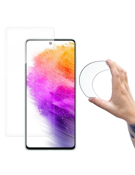 Hibridinis lankstus stiklo plėvelės grūdintas stiklas, skirtas Samsung Galaxy A73 Nano Flexi
 
Hibridinis lankstus stiklo plėvelės grūdintas stiklas, skirtas Samsung Galaxy A73 Nano Flexi