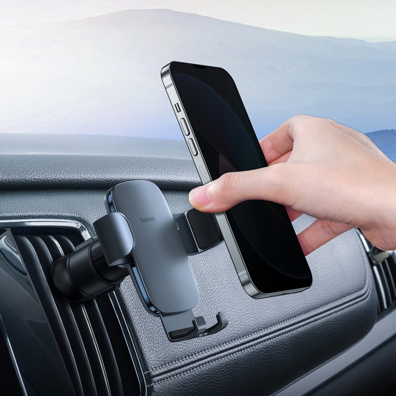 Gravity automobilinis telefono laikiklis Metal Age II orlaidei, tamsiai pilkas