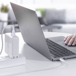 
USB-C laidas įkrovimui ir duomenų perdavimui 100W PD 1m baltas
