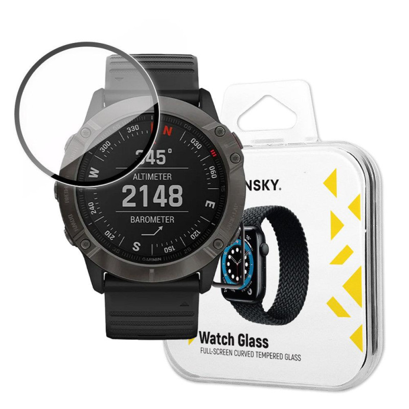 
Hibridinis apsauginis stiklas, skirtas Garmin Fenix 6 Pro juodas
