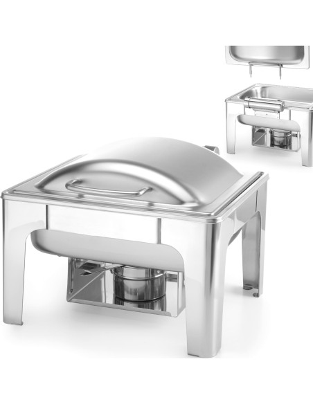 Maisto šildytuvas pasta žvakėms satininis plienas GN 1/2