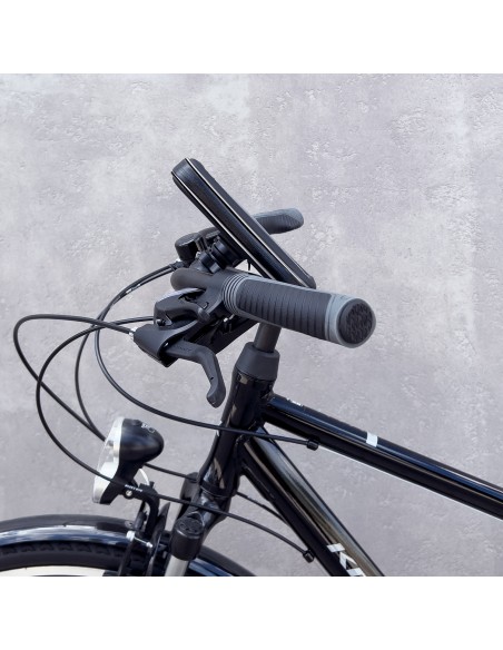 
Telefono dėklas su vairo laikikliu dviračiui, motociklui, paspirtukui, juodas
