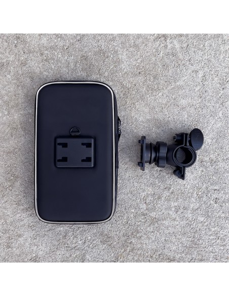 
Telefono dėklas su vairo laikikliu dviračiui, motociklui, paspirtukui, juodas
