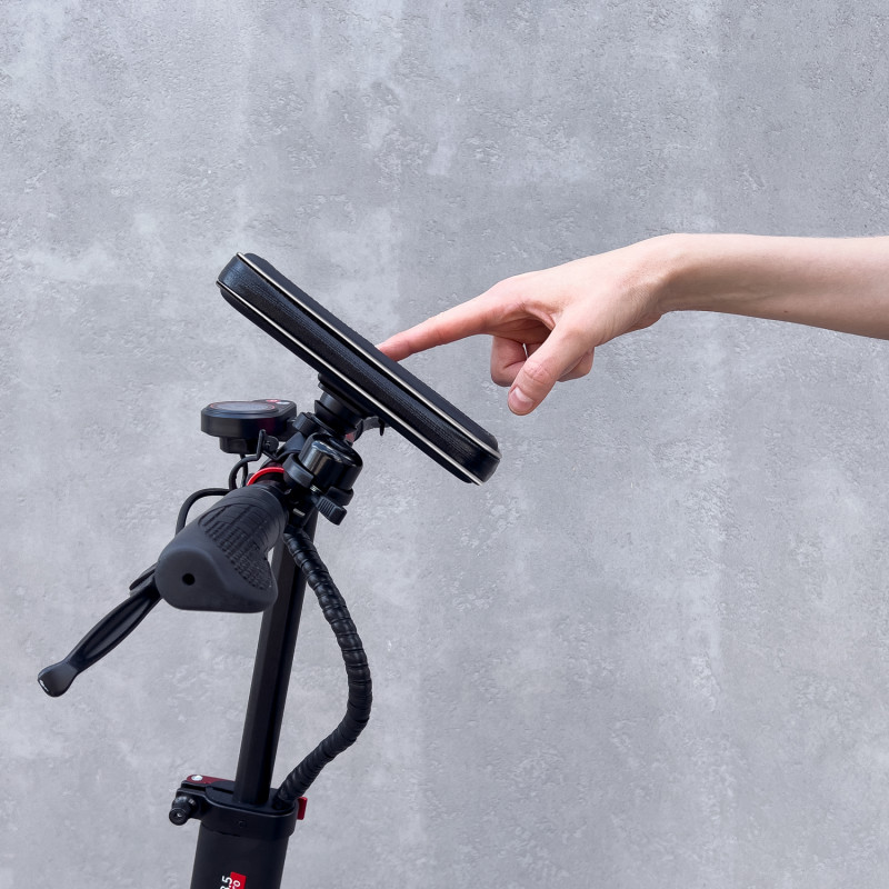 
Telefono dėklas su vairo laikikliu dviračiui, motociklui, paspirtukui, juodas
