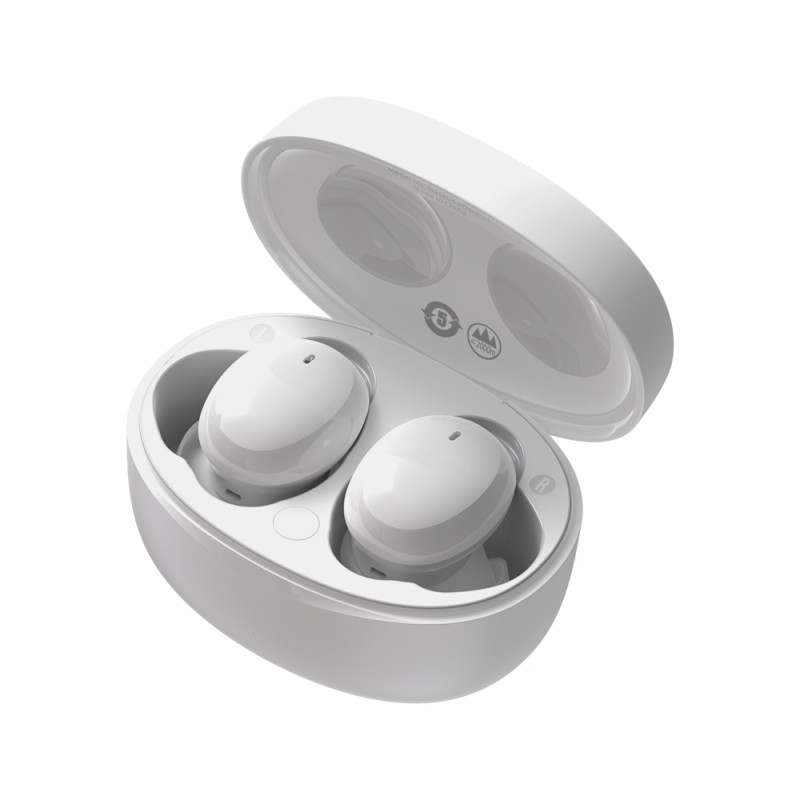 Belaidės ausinės TWS Bluetooth 5.2 vandeniui atsparios IP55 Bowie E2 baltos