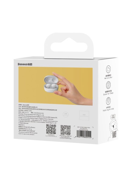 Belaidės ausinės TWS Bluetooth 5.2 vandeniui atsparios IP55 Bowie E2 baltos Belaidės ausinės TWS Bluetooth 5.2 vandeniui atsparios IP55 Bowie E2 baltos