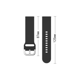 
Universalus silikoninis dirželis Silicone Strap TYS išmaniajam laikrodžiui, plotis 20mm, juodas
