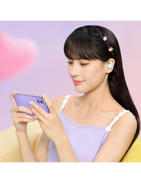 Belaidės ausinės TWS Bluetooth 5.2 vandeniui atsparios IP55 Bowie E2 baltos Belaidės ausinės TWS Bluetooth 5.2 vandeniui atsparios IP55 Bowie E2 baltos