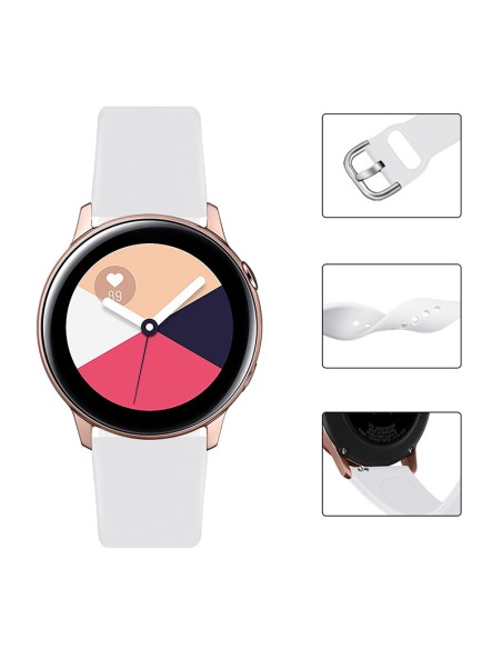 
Universalus silikoninis dirželis Silicone Strap TYS išmaniajam laikrodžiui, plotis 20mm, pilkas
