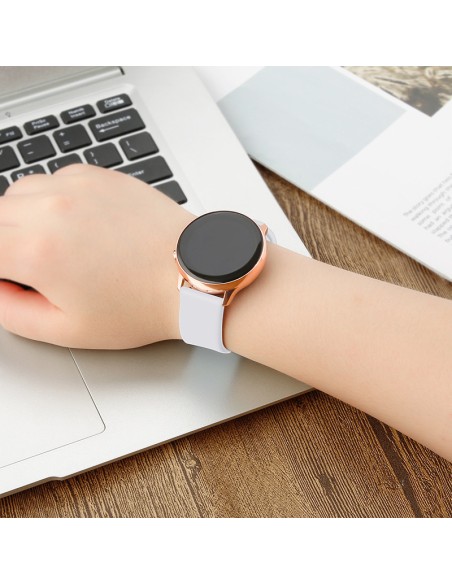 
Universalus silikoninis dirželis Silicone Strap TYS išmaniajam laikrodžiui, plotis 20mm, pilkas
