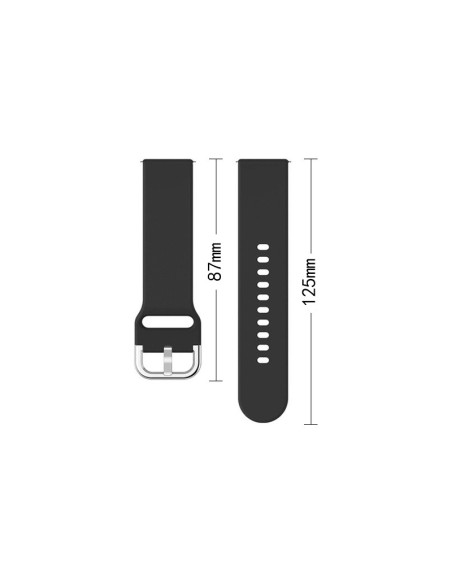
Universalus silikoninis dirželis Silicone Strap TYS išmaniajam laikrodžiui, plotis 20mm, pilkas
