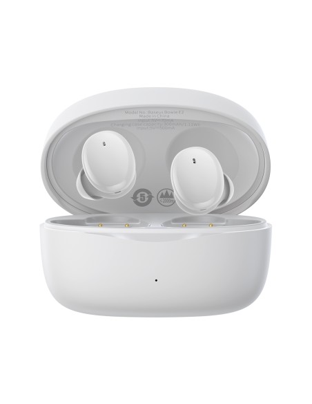 Belaidės ausinės TWS Bluetooth 5.2 vandeniui atsparios IP55 Bowie E2 baltos Belaidės ausinės TWS Bluetooth 5.2 vandeniui atsparios IP55 Bowie E2 baltos