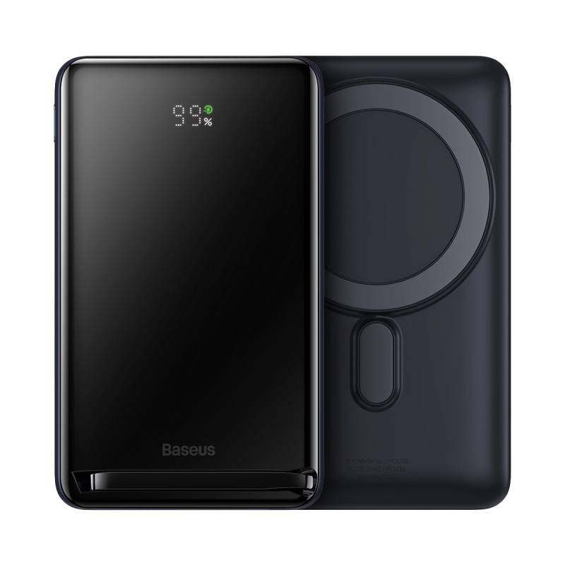 Powerbank 10000mAh su MagSafe 20W indukciniu įkrovikliu ir Overseas Edition stovu, mėlyna