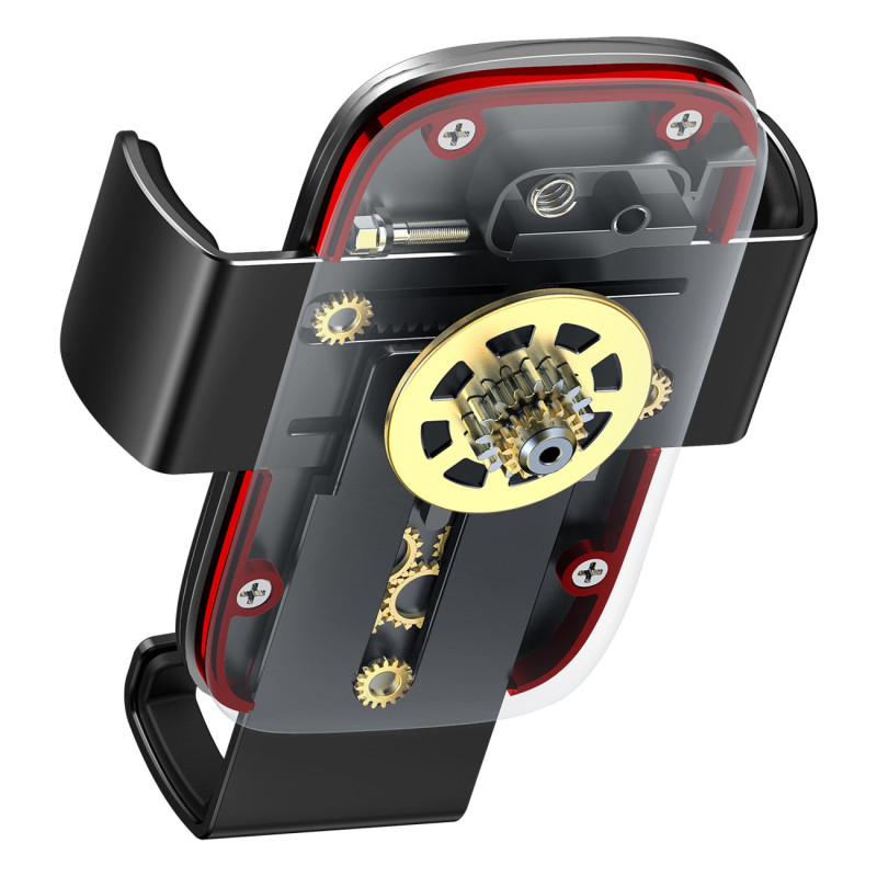 Gravitacijos telefono laikiklis apvalioms automobilio grotelėms Metal Age II juodas