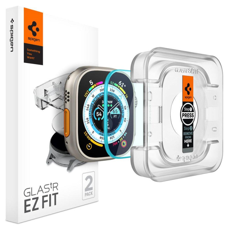 
GlastR EZ Fit grūdintas stiklas Apple Watch Ultra 49mm RINKINYS iš 2 vnt.

