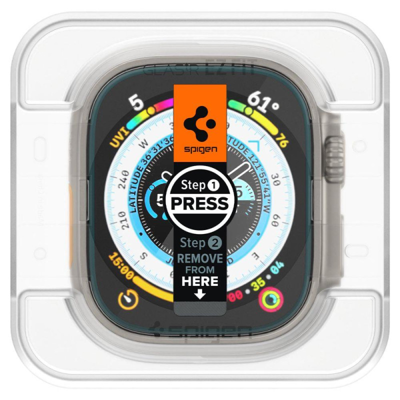 GlastR EZ Fit grūdintas stiklas Apple Watch Ultra 49mm RINKINYS iš 2 vnt.