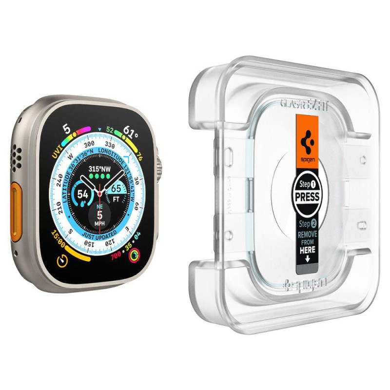 GlastR EZ Fit grūdintas stiklas Apple Watch Ultra 49mm RINKINYS iš 2 vnt.